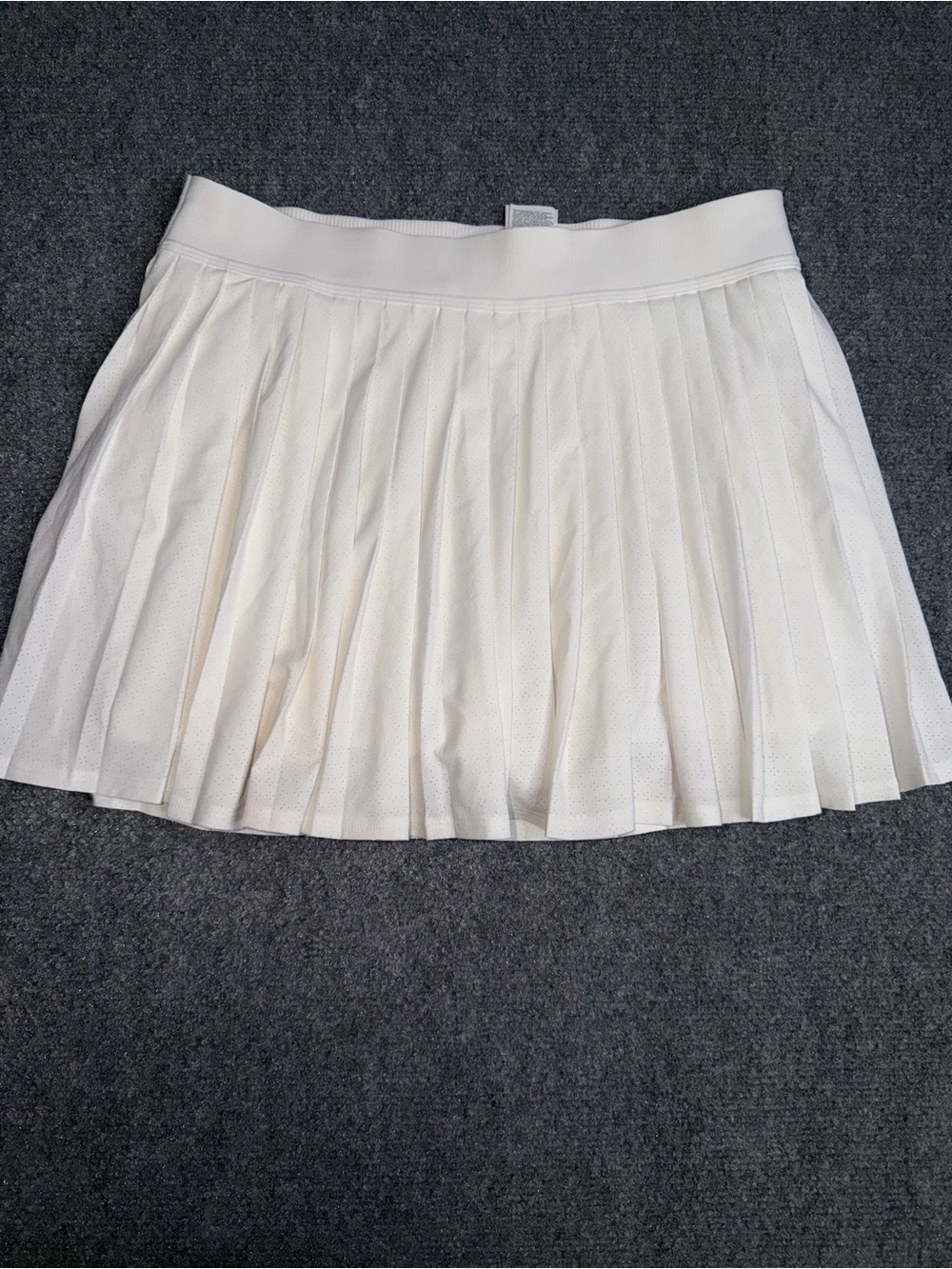 Athleta White Pleated Mini Skirt